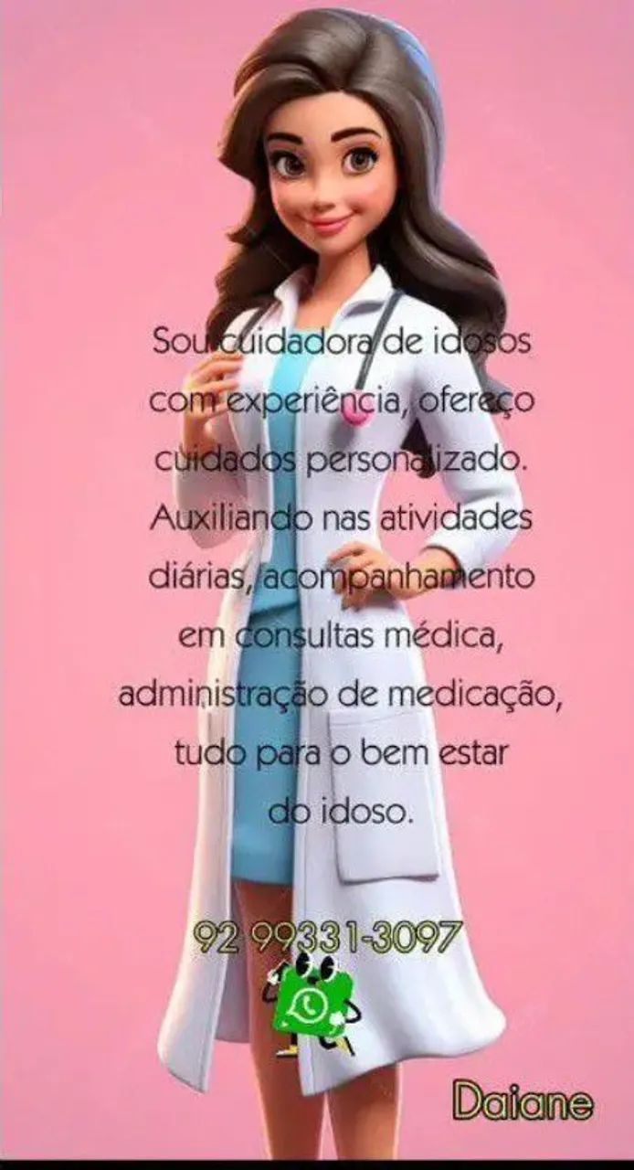 Cuidadora e acompanhante hospitalar profissional 