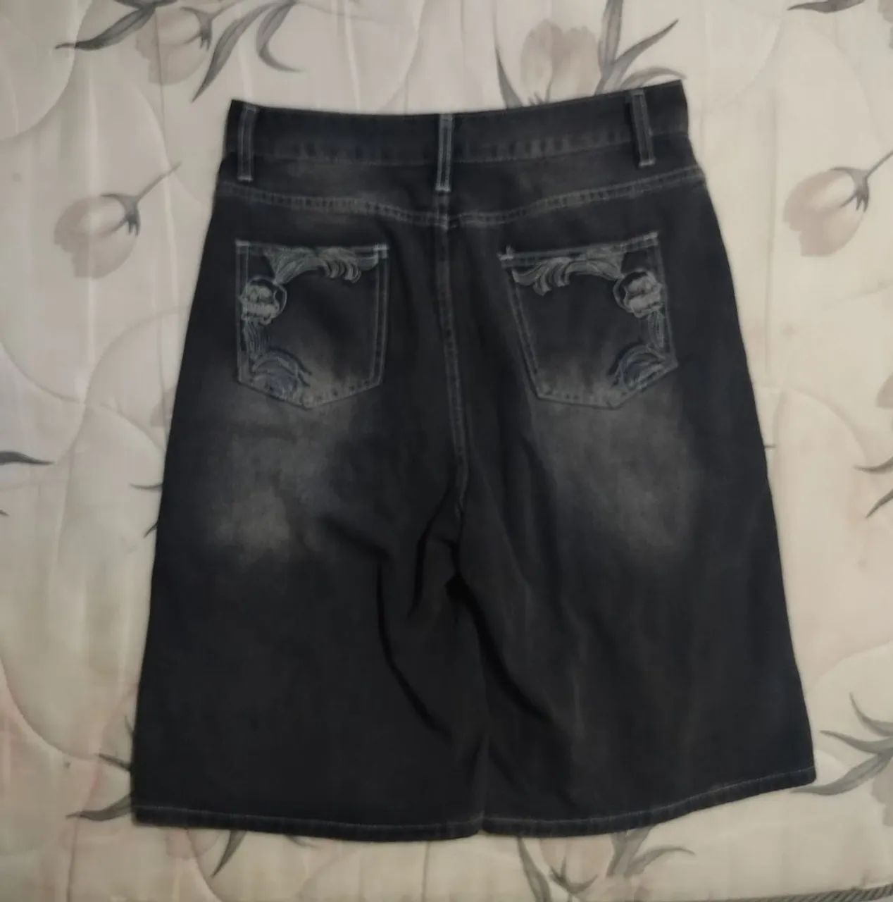 bermuda jeans romwe cinza - Foto 2