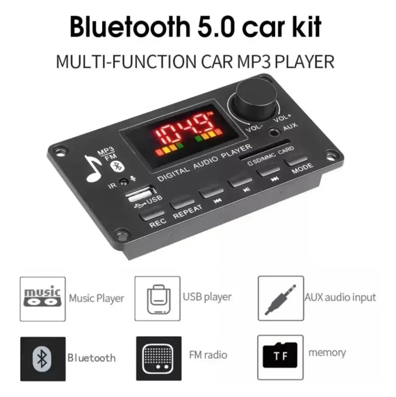 Placa Decodificadora Amplificada Usb Bluetooth 5.0<br>80w 2x40w Usb Bluetooth P2