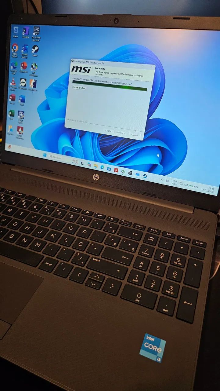 Notebook HP 256R G9 Intel 13a geração 1315U - 16GB RAM e SSD 256GB - Foto 3