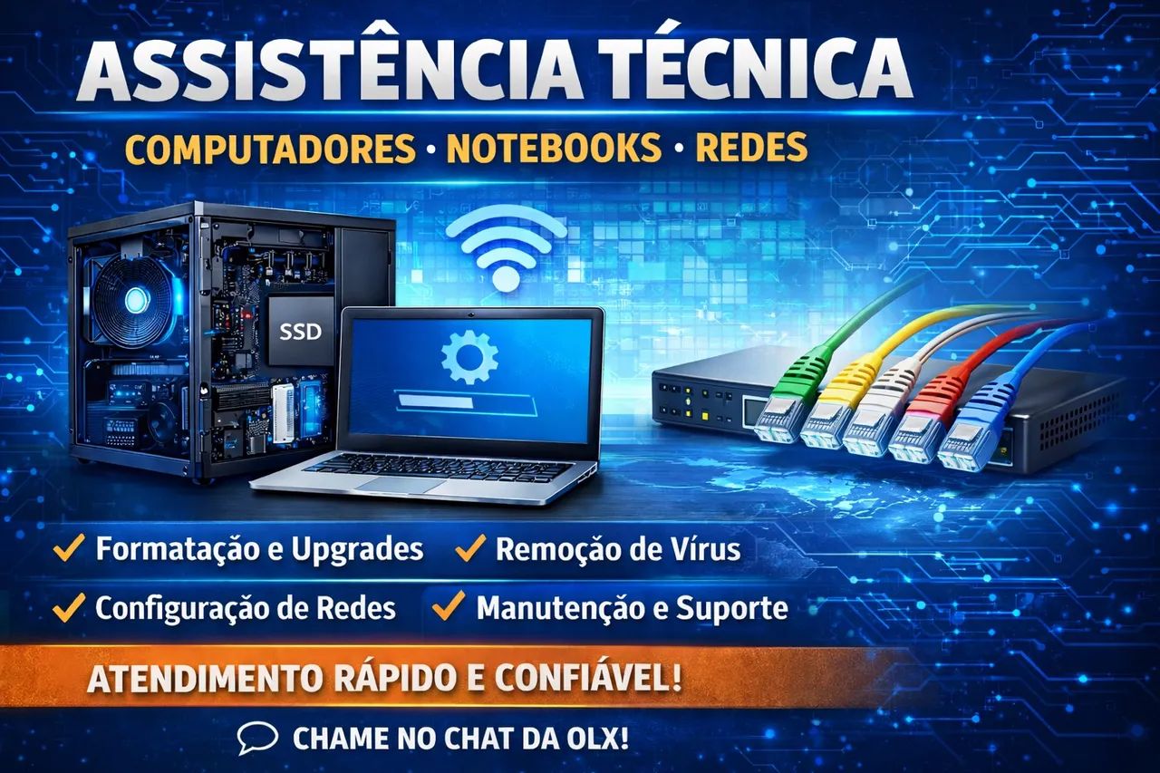 Assistência Técnica Especializada em Computadores, Notebooks e Redes