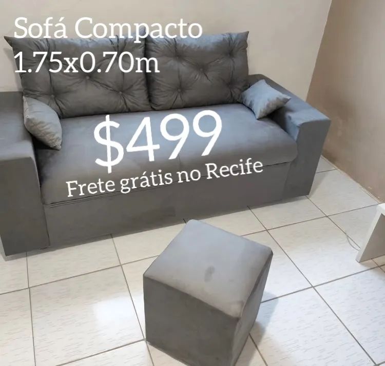 Sofá Compacto Village no suede aveludado  - Foto 3