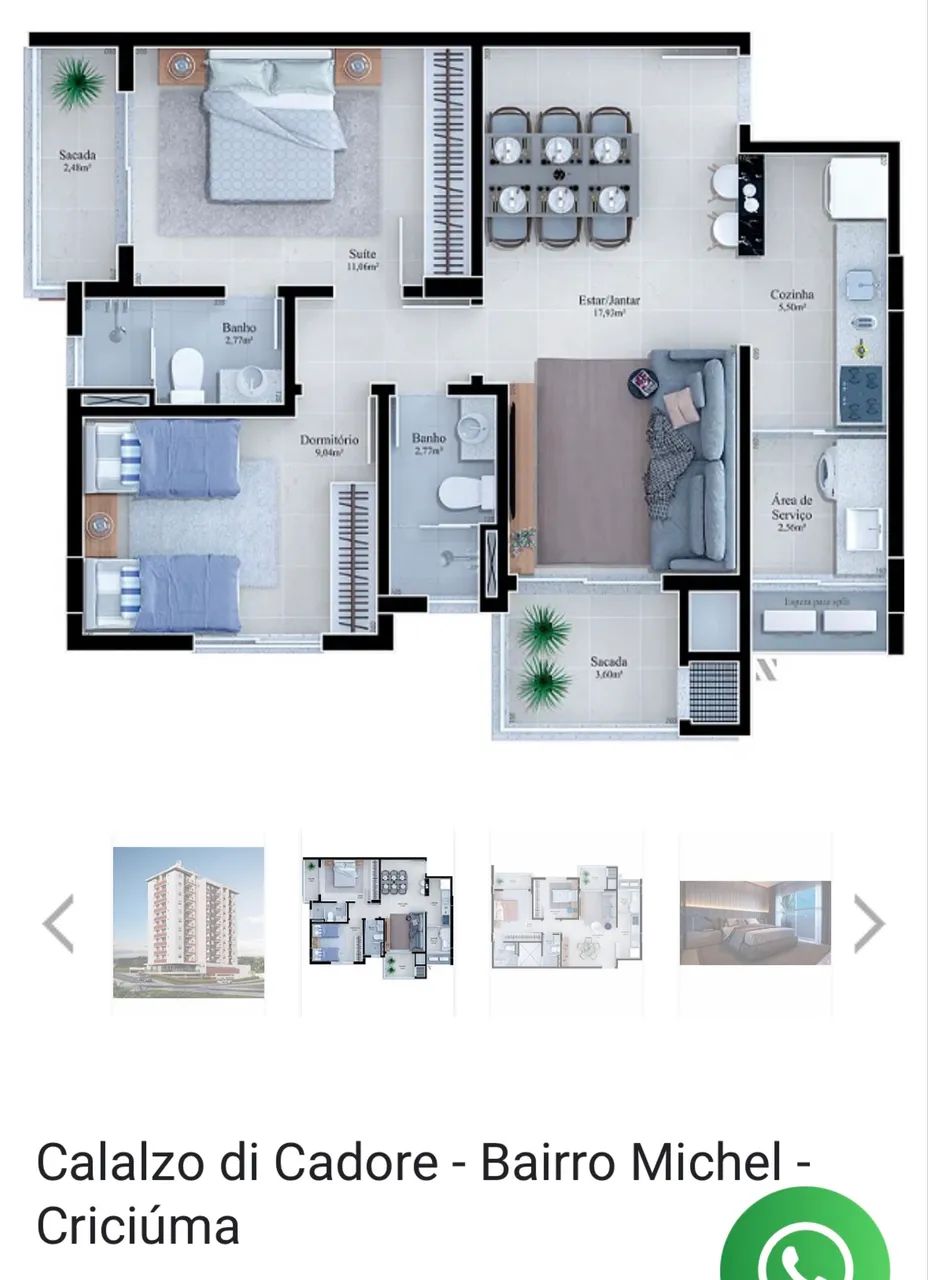 ALUGO APARTAMENTO BAIRRO MICHEL  - Foto 2