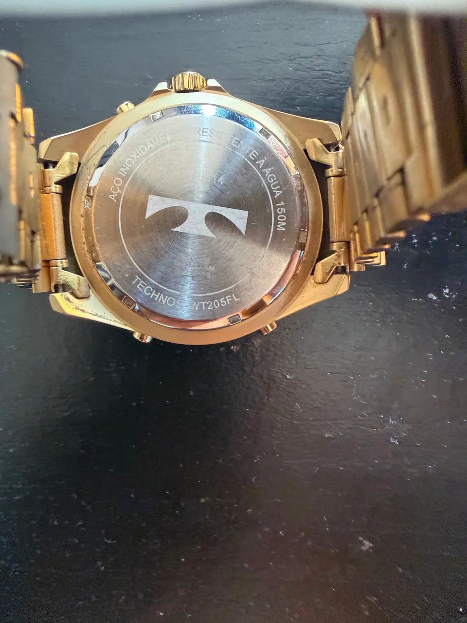 Relógio technos Skydriver dourado  - Foto 4