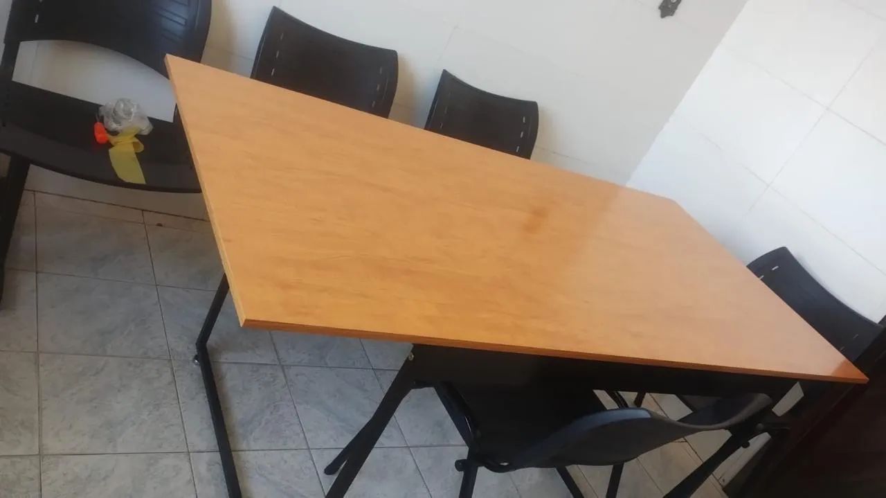 Mesa de Jantar ou Escritório 1,60 x 0,80 m - MDF e Ferro - Foto 2