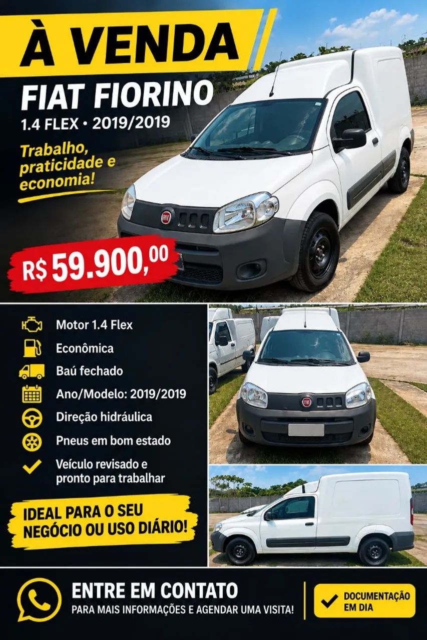 Fiat Fiorino FURGÃO WORK. HARD 1.4 FLEX 8V 2P 2019