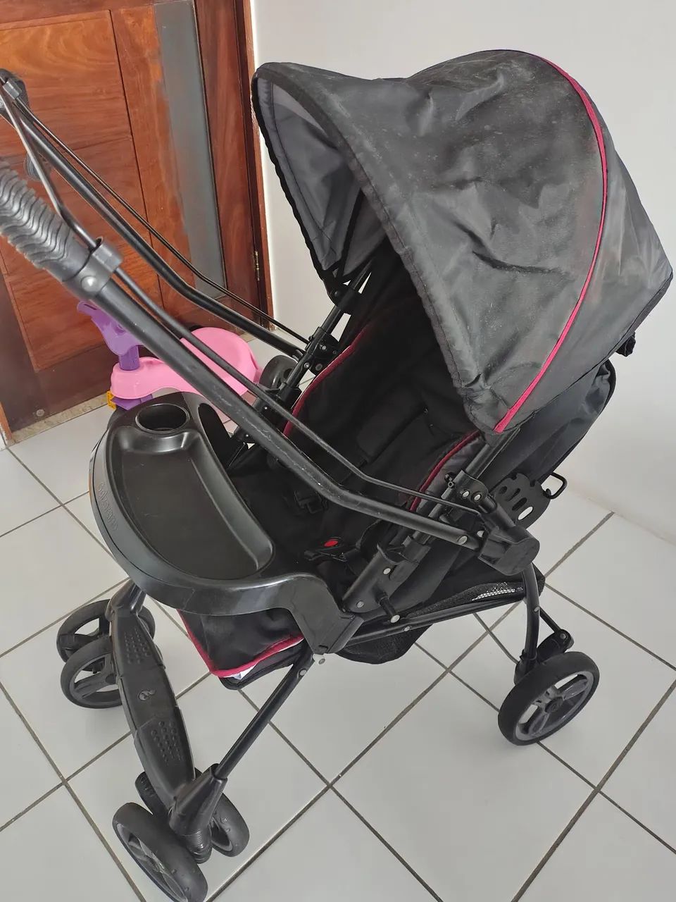 Carrinho de Bebê Galzerano Dobrável Multifuncional - Foto 4
