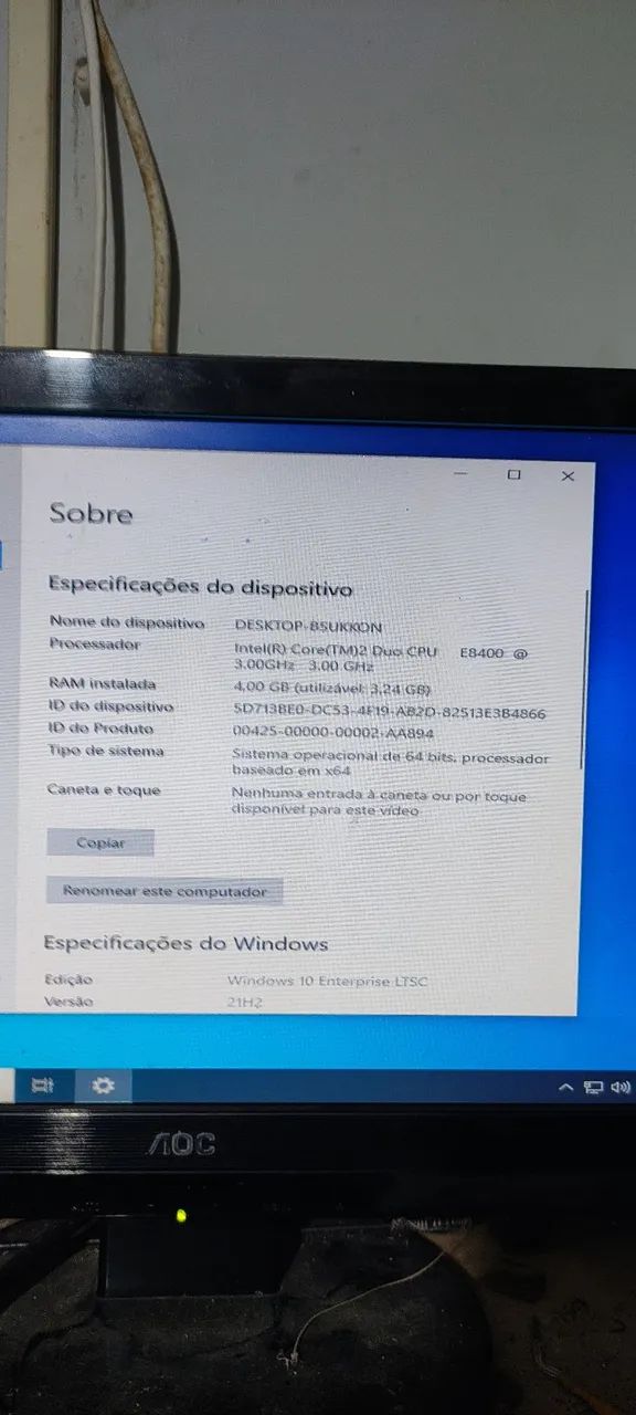 CPU 775, dual core E8400, HD 160gb com windows 10, 4gb ddr2 - Foto 4
