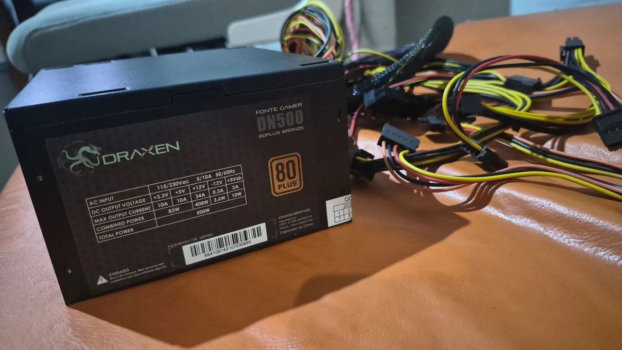 Fonte Draxen 500w 80 plus USADA - Foto 4
