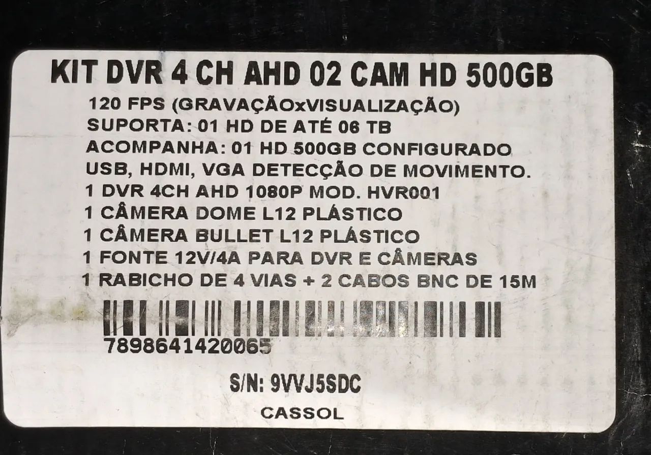 Kit dvr com 2 câmeras  - Foto 4