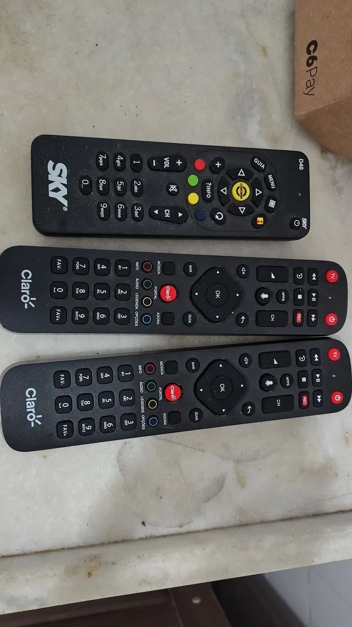 Controles Claro tv e Sky