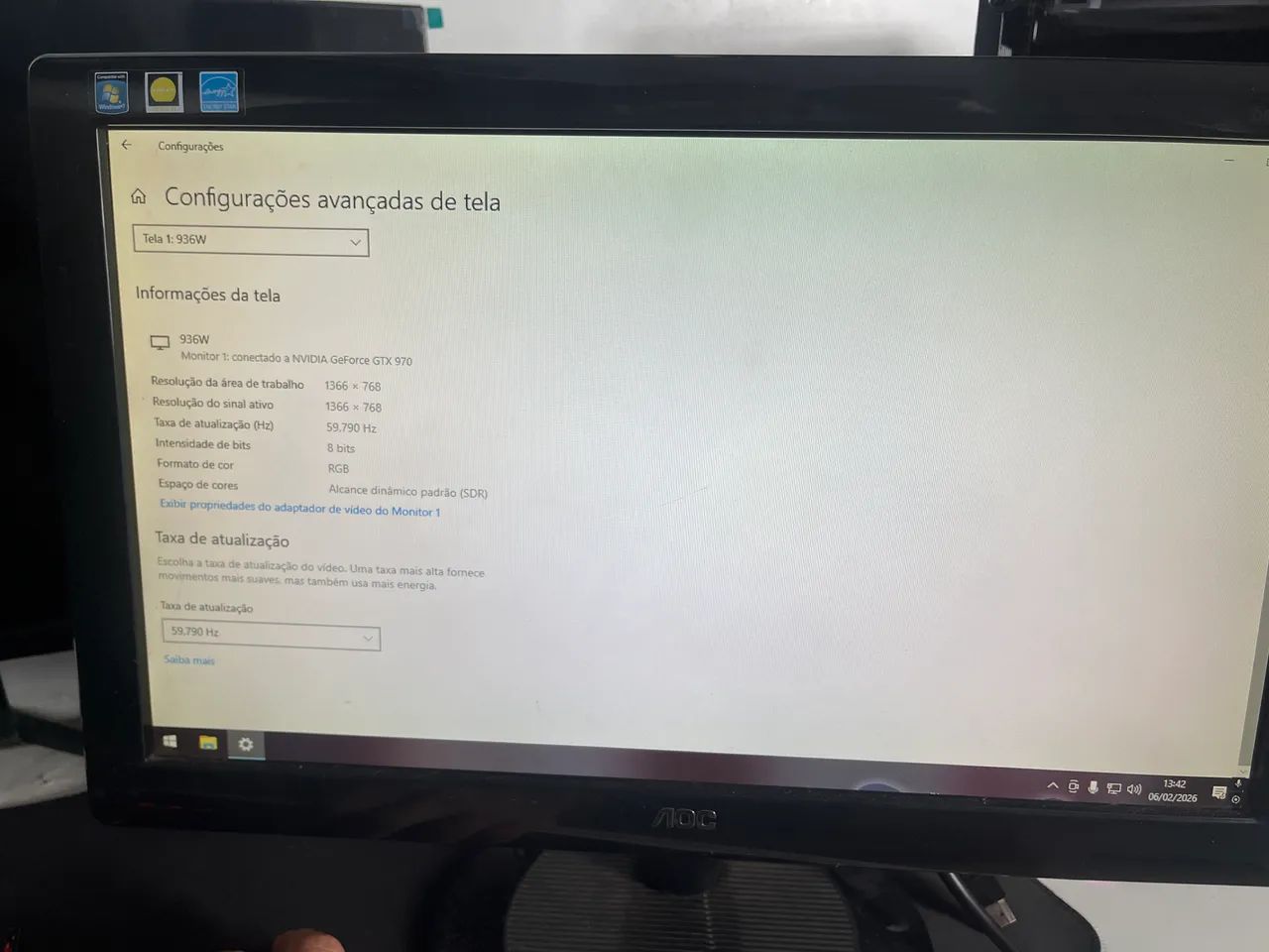 Monitor AOC usado  - Foto 4