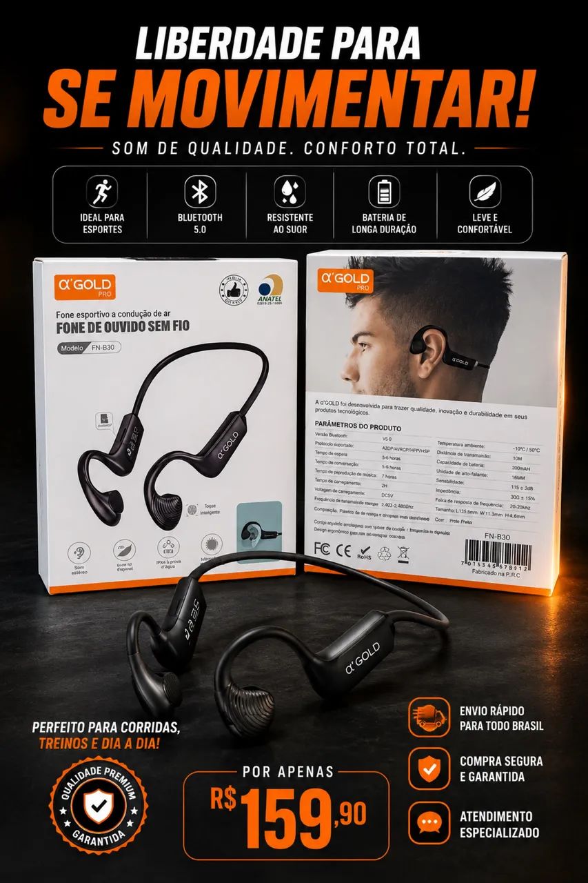 FONE DE OUVIDO  GOlD excelente qualidade 