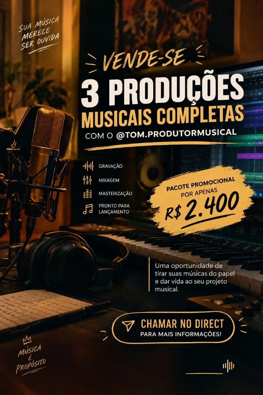 GRAVAÇÃO E PRODUÇÃO MUSICAL 