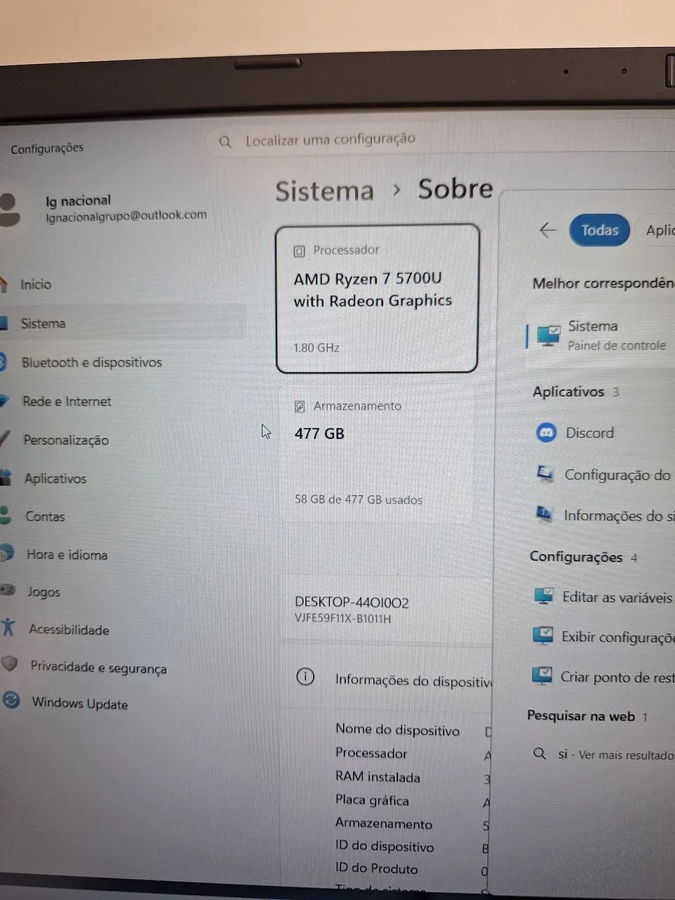 Notebook vaio amd ryzen 7 - Foto 3