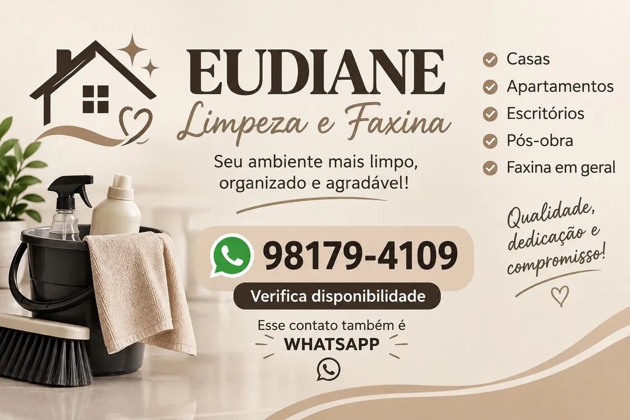 Diárias de limpeza.