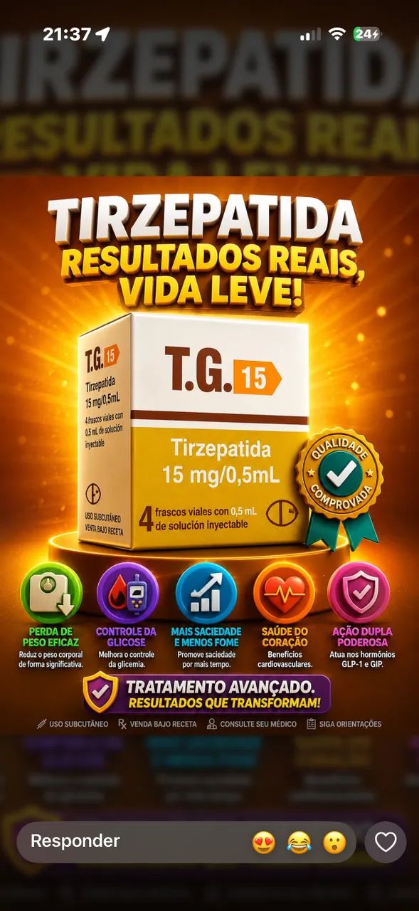 TG a unidade 230$. A caixa com 4 ampolas 780 reais  - Foto 2
