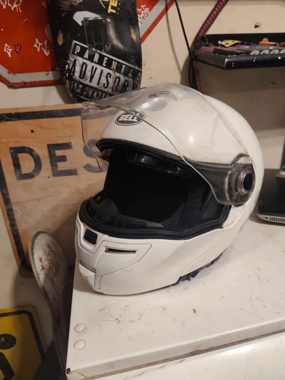 Capacete Bell Srt Modular Solid Gloss White - Foto 4