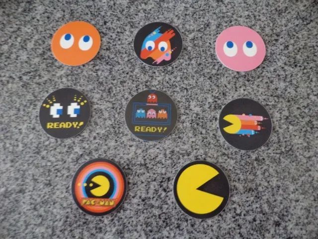 Kit 8 Tazos Pac-Man da Elma Chips