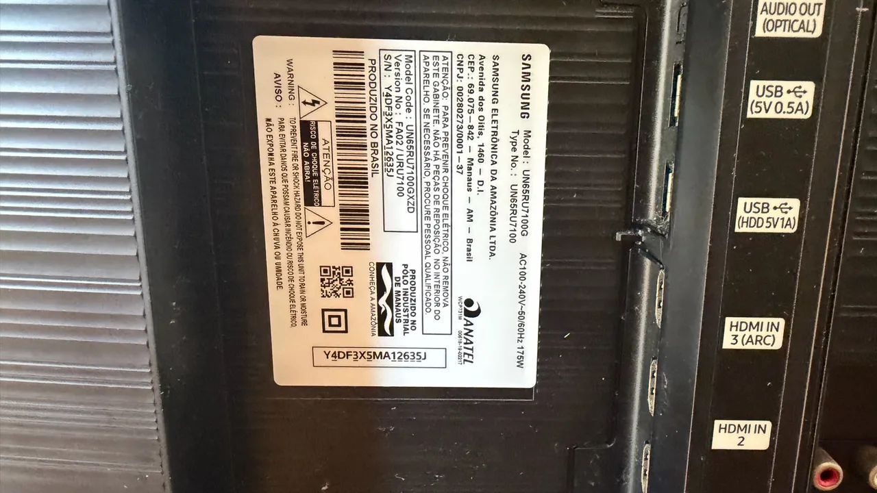 Smart TV Samsung 65 com defeito - Foto 2