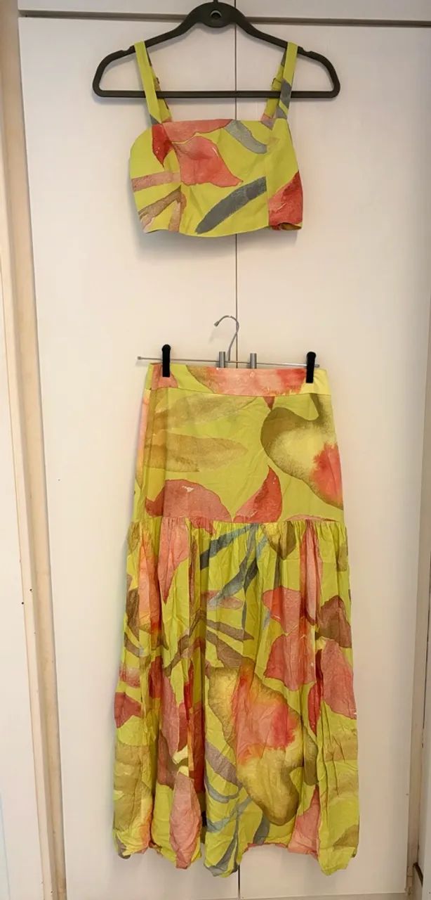 Conjunto de cropped e saia longa  - Foto 2