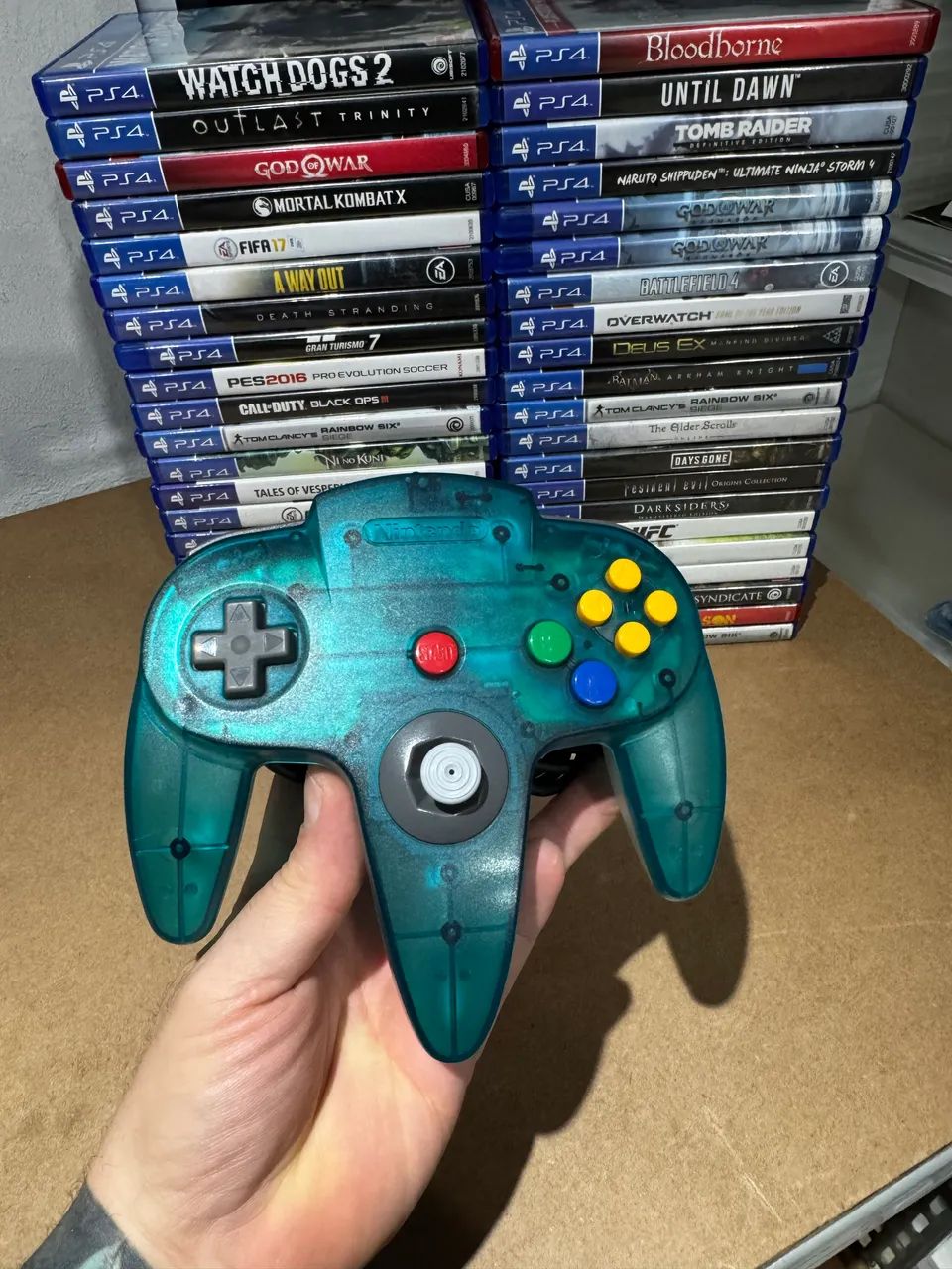 Vendo Controle Nintendo 64 Clear Blue original semi novo analógico 100%