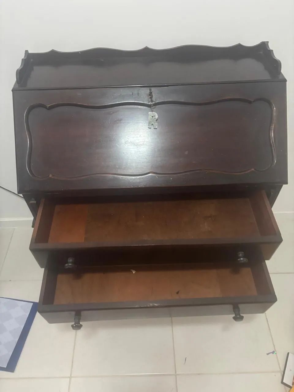 Escrivaninha estilo império madeira maciça  - Foto 5