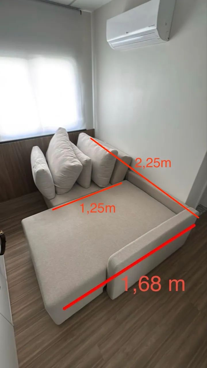 Sofá cama retrátil reclinável 