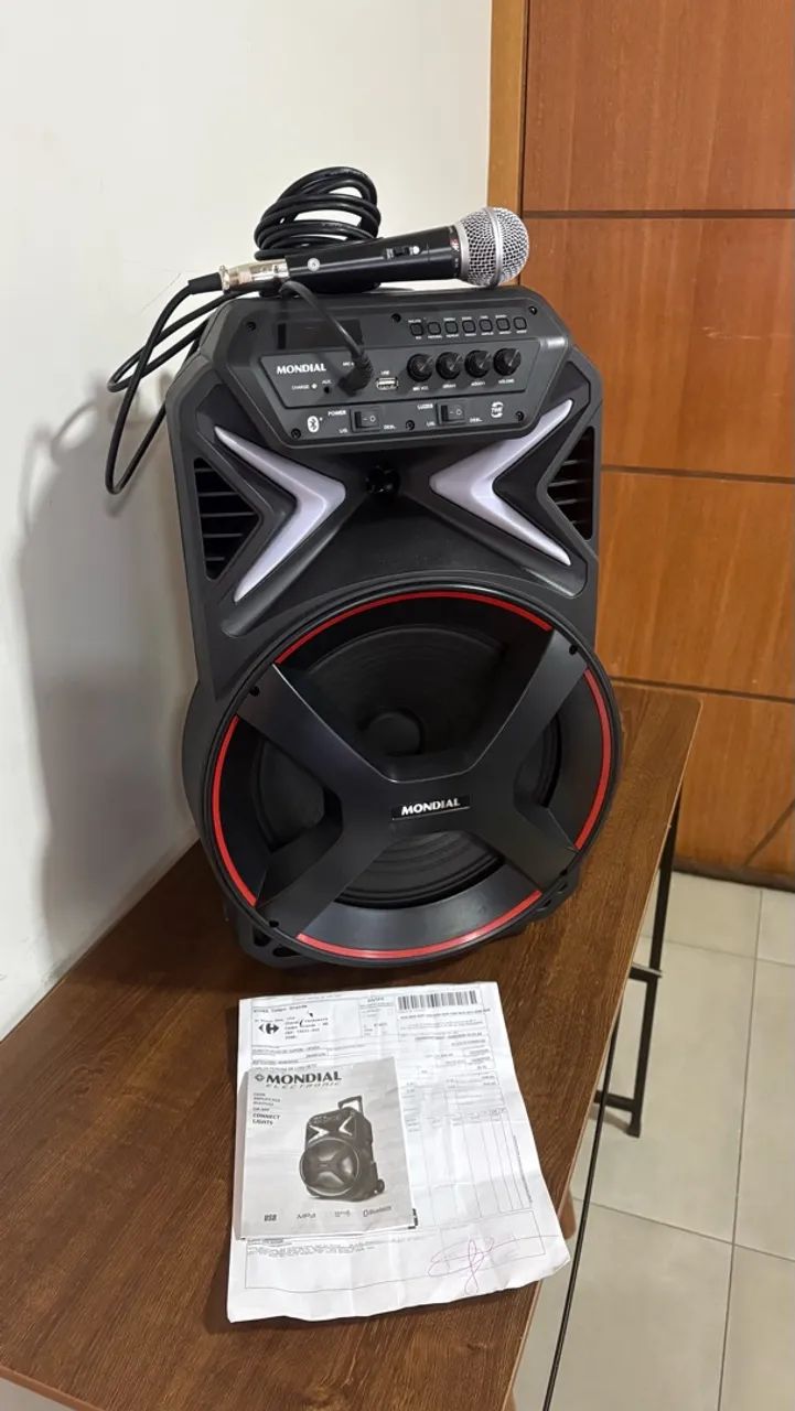 Caixa de som amplificada multiuso Mondial! Nova! - Foto 2