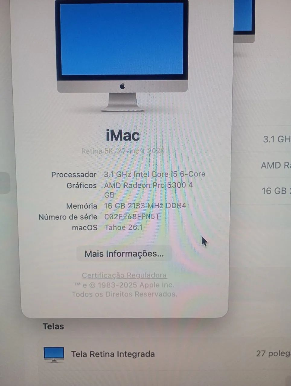 iMac retina 27pol 5k 2020 - Foto 3