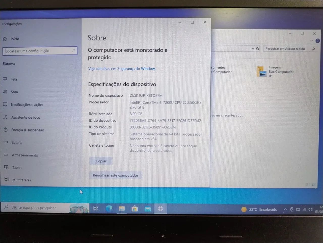 Notebook novíssimo i5 sétima geração 8gb memória ram ddr4 e SSD  - Foto 4