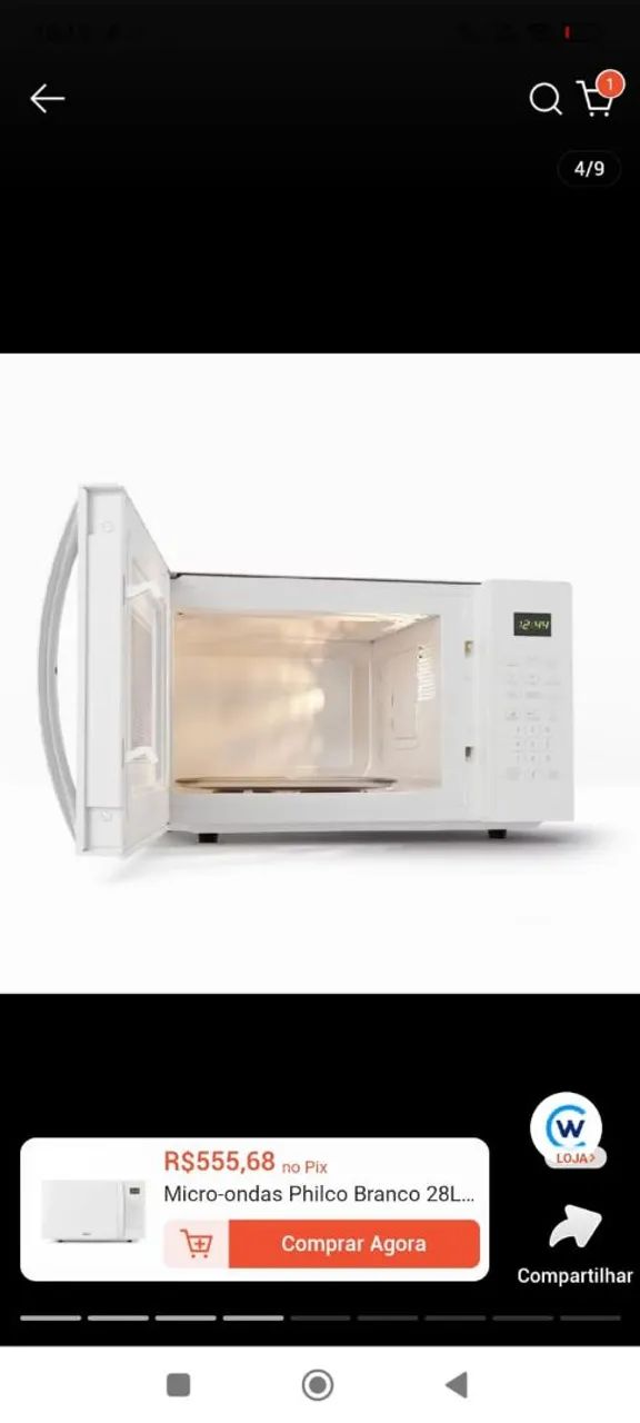 Micro-ondas Philco branco 28 litros  - Foto 4