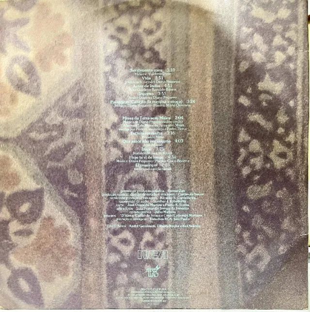 LP 12 polegadas de Diana Pequeno - Sentimento Meu (1982) - Foto 2