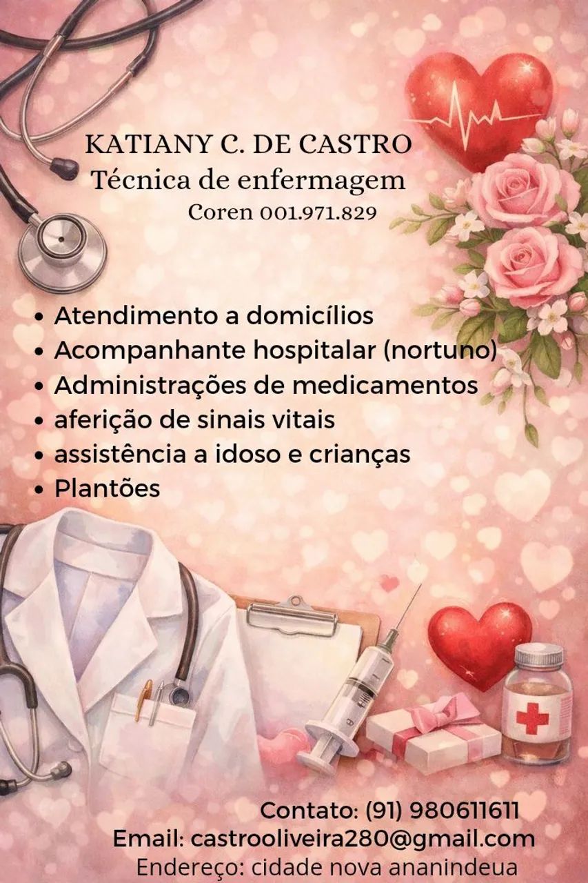 Sou técnica de enfermagem 