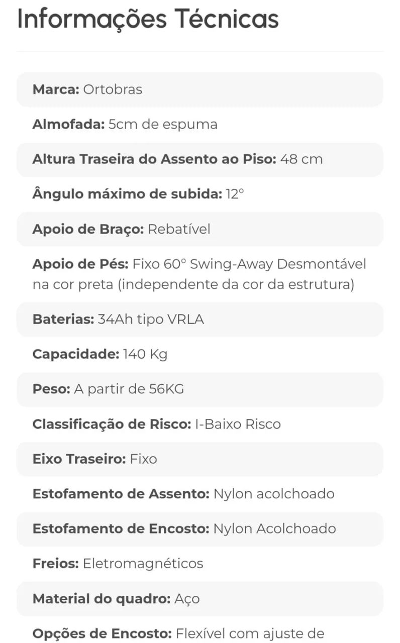 Cadeira de Rodas Elétrica  - Foto 4