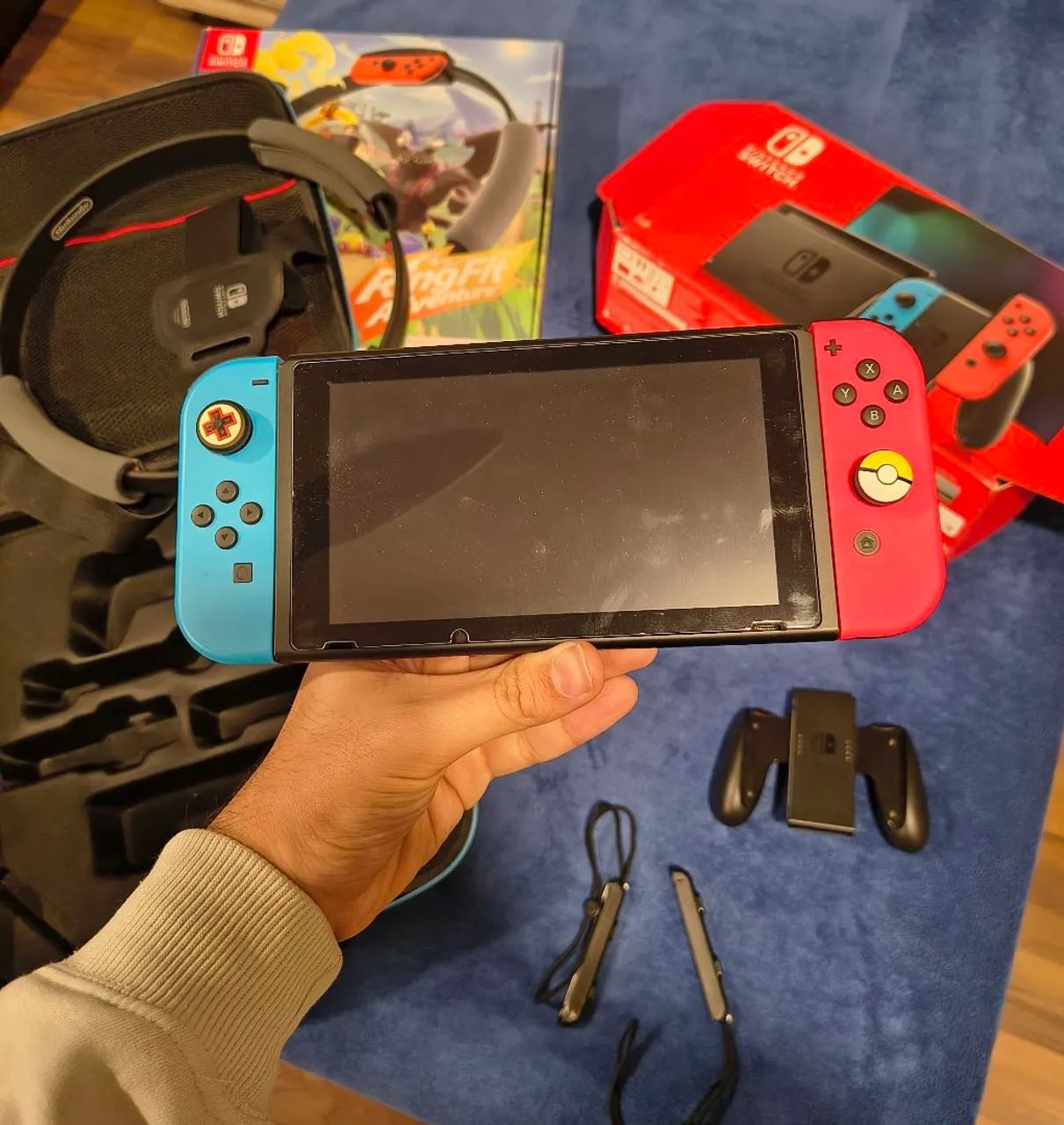 Nintendo Switch V2 + Ring Fit Aventure Original - Foto 2