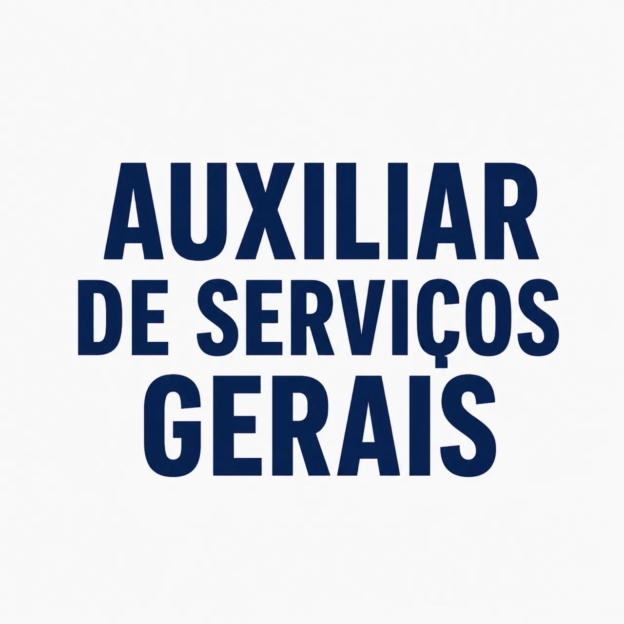 Vaga de emprego - Aux. De Serviços Gerais