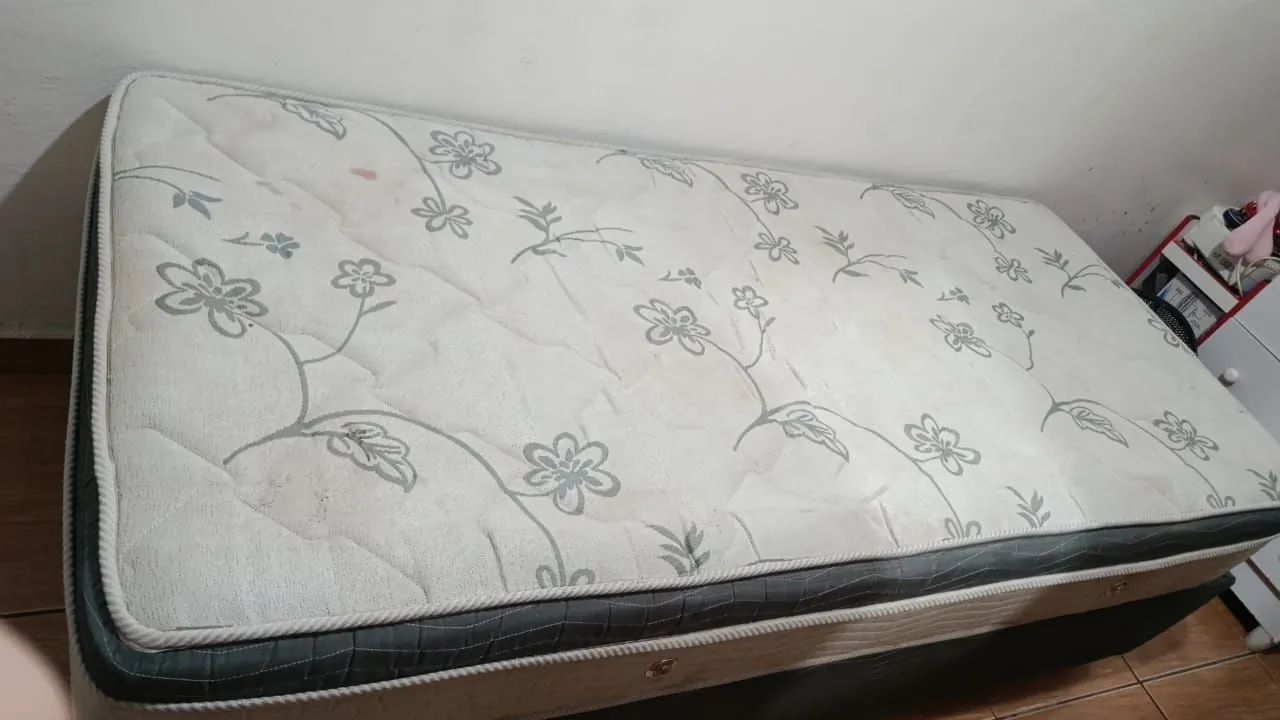 Vendo cama box solteiro passo cartão  - Foto 3