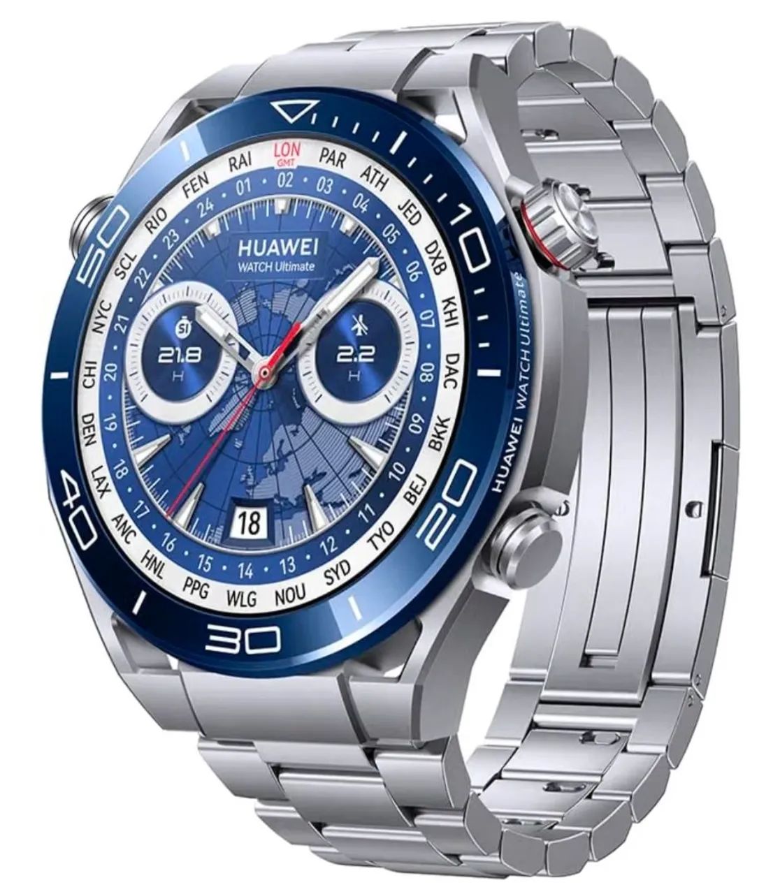Smartwatch HUAWEI WATCH Ultimate, Compatível com iOS e Android, Azul - Foto 2