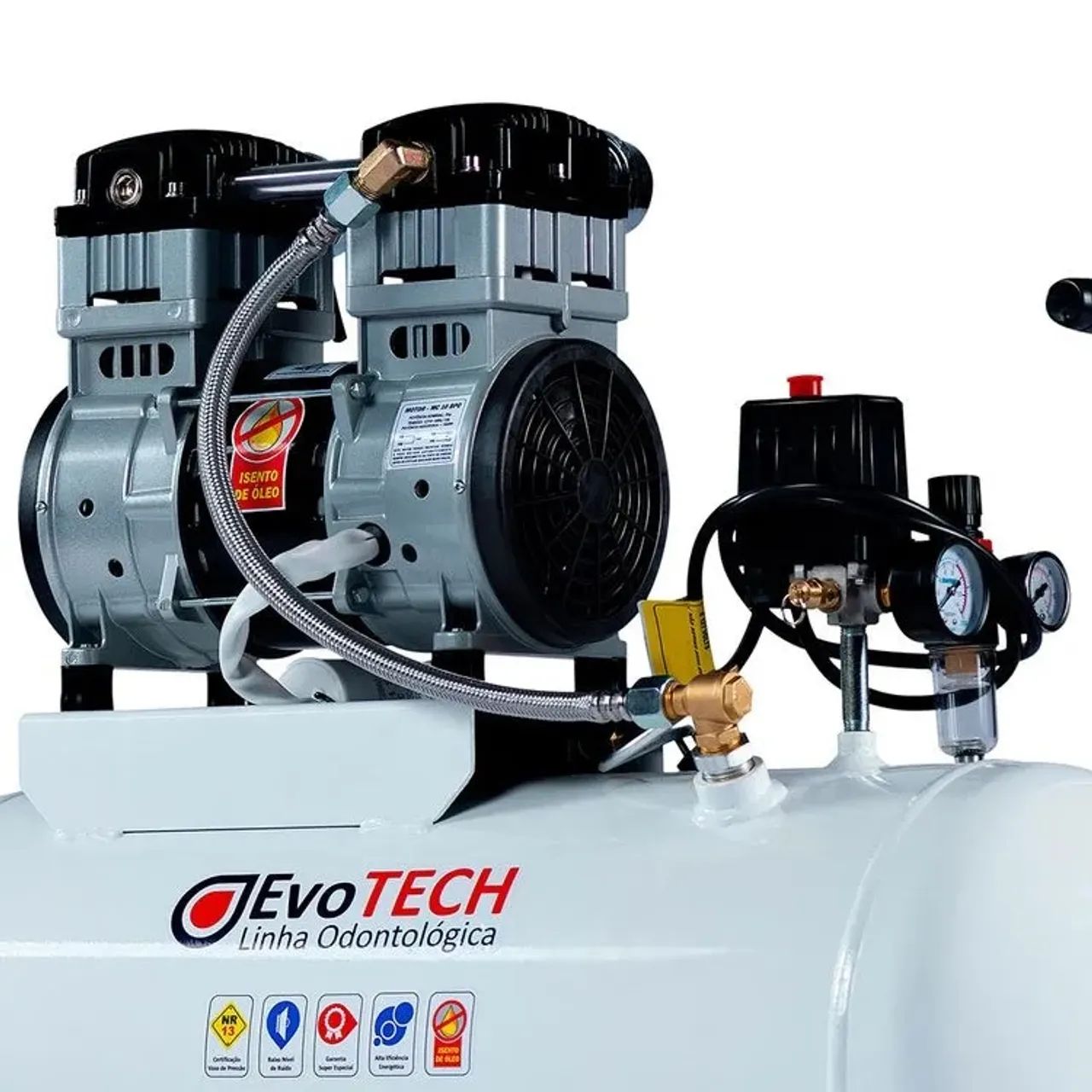 Compressor Odontológico Evotech 50 Litros - Foto 2
