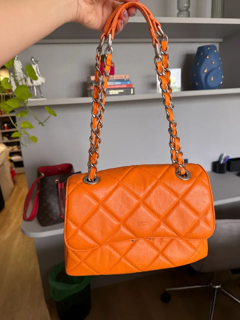 Bolsa Arezzo Couro Original Laranja - nova 