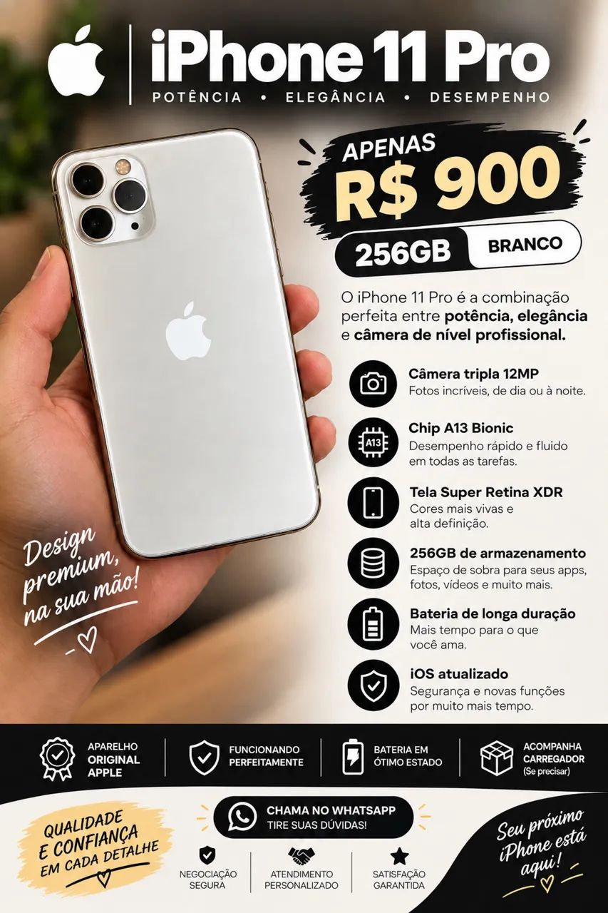 IPHONE 11 PRO 256GB - Celulares e Smartphones - Riacho Fundo II
