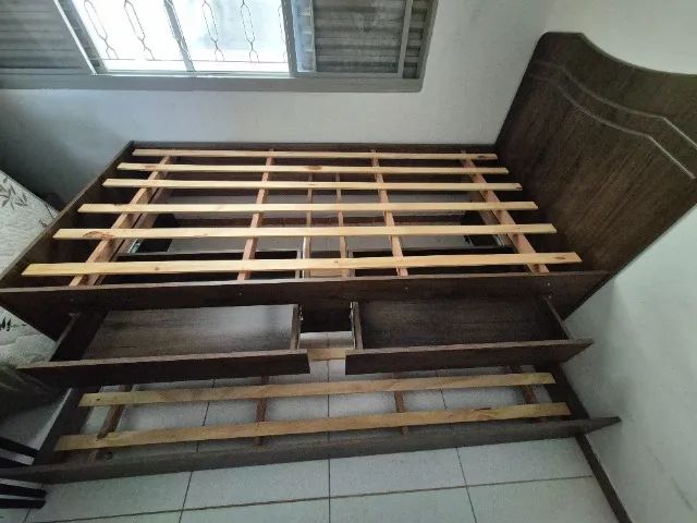 Bicama solteiro com 2 gavetas (sem colchão) 1,88x1,38 - Foto 3