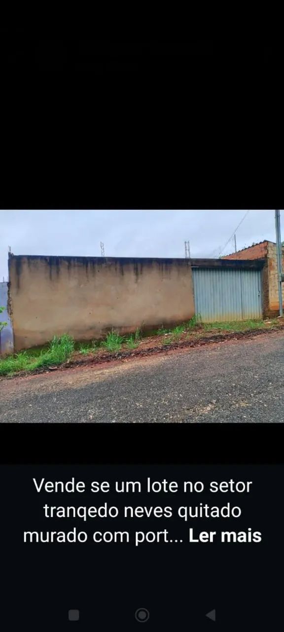 VENDE-SE LOTE NO SETOR TRACREDO NEVES - GOIÂNIA 