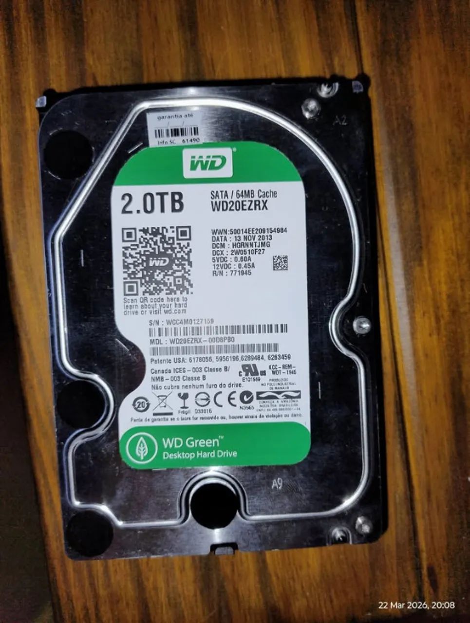 HD 2TB WD Green - Armazenamento - Cetrevi, Videira 1503193479 | OLX