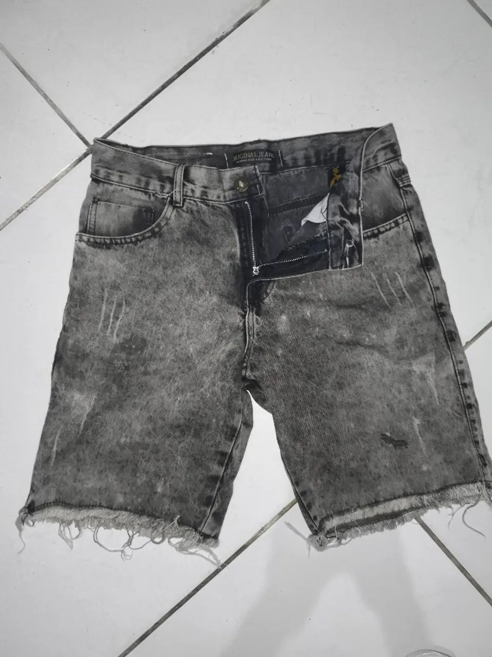 BERMUDA JEANS masculina cor grafite (original jeans) 