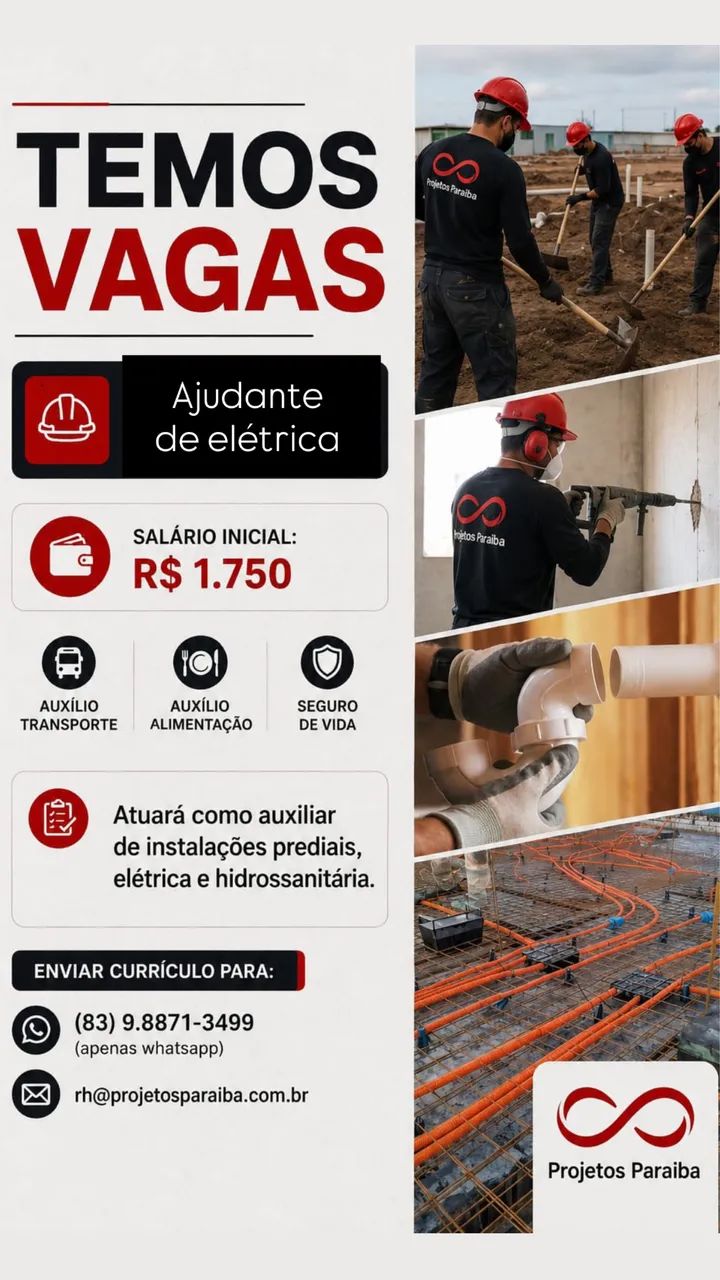 TEMOS VAGAS ELÉTRICA 