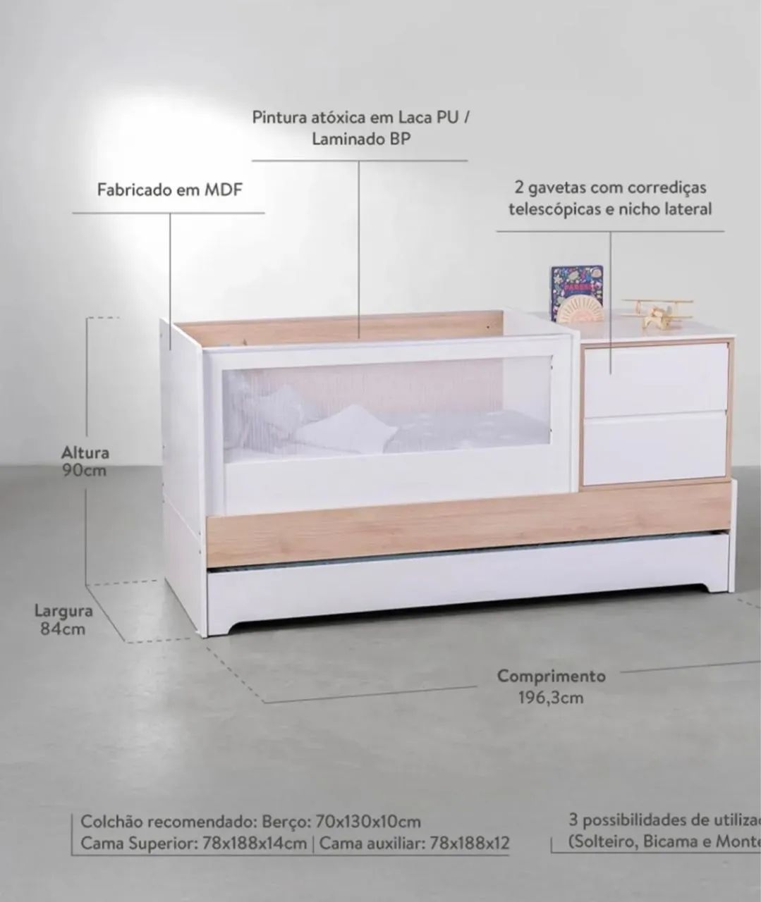 Vendo Berço 7 em  1 - oportunidade !! - Foto 3