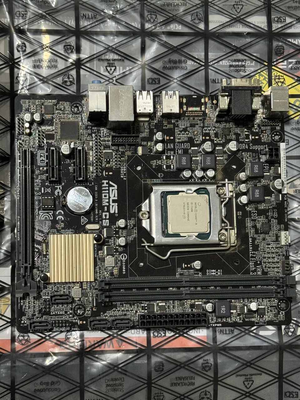 Placa mãe asus h110m + Intel core i5 + cooler + pasta térmica - Foto 2