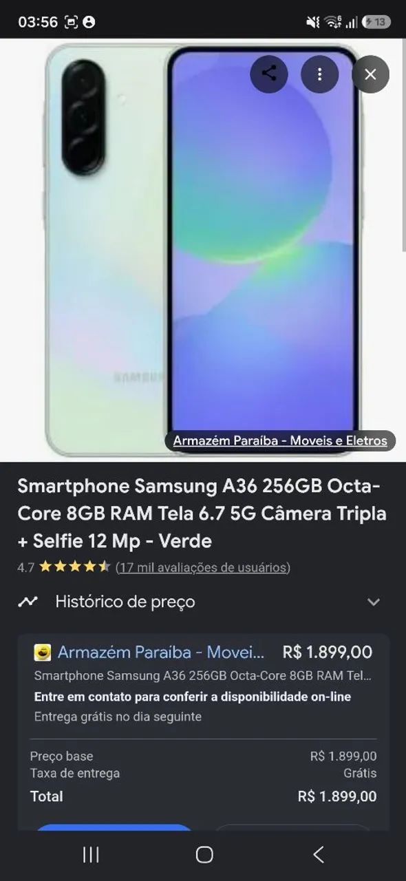 Samsung a36 novo  na garantia  - Foto 3